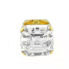 23.50 Ct Asscher Cut Certified Moissanite Silver Ring – Huge Rare Gift for Wedding 18K Gold Plated