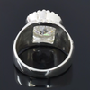 6.35 Ct Off White Round Moissanite Ring – Shine Gift for Women 18K Gold Plated Verm 18K Gold Plated