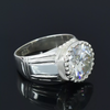 6.35 Ct Off White Round Moissanite Ring – Shine Gift for Women 18K Gold Plated Verm 18K Gold Plated