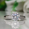 2.25 Ct White Moissanite Certified Ring – Engagement Gift for Her 18K Gold Plated V 18K Gold Plated