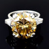6.70 Ct Champagne Moissanite Ring in – Unique Wedding Gift Idea 18K Gold Plated Ver 18K Gold Plated