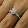 4.00 Ct Certified White Pear Moissanite Ring – Wedding Gift Special 18K Gold Plated