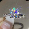 2.90 Ct Cushion Cut White Moissanite Ring – Birthday Gift for Her 18K Gold Plated V 18K Gold Plated