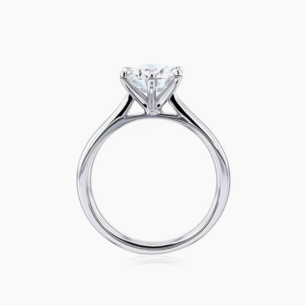 1 Ct Moissanite Solitaire Ring Minimalist Gift for Girlfriend Birthday 18K Gold Pla 18K Gold Plated