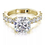 2.60 ct DEW Moissanite Ring in Great Shine Birthday Gift for Women 18K Gold Plated Verm 18K Gold Plated