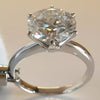 4.60 Ct Statement Moissanite Ring Party Wear Jewelry Gift for Her 18K Gold Plated V 18K Gold Plated