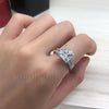 4.90 Ct Princess Cut Moissanite Ring Engagement Birthday Gift for Her 18K Gold Plat 18K Gold Plated