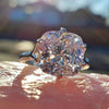 5.85 Ct Cushion Cut Moissanite Ring Gift for Her Anniversary Sparkle 18K Gold Plate 18K Gold Plated