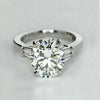 3.50 Ct Round Moissanite Solitaire Ring Bridal Wedding Gift for Women 18K Gold Plat 18K Gold Plated
