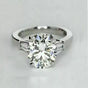 3.50 Ct Round Moissanite Solitaire Ring Bridal Wedding Gift for Women 18K Gold Plat 18K Gold Plated