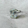 7.10 Ct Emerald Cut Moissanite Ring Wedding Gift for Her July Special 18K Gold Plat 18K Gold Plated