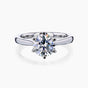 1 ct DEW Moissanite Solitaire Ring Minimalist Gift for Girlfriend Birthday 18K Gold Pla 18K Gold Plated