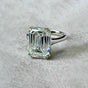 7.10 Ct Emerald Cut Moissanite Ring Wedding Gift for Her July Special 18K Gold Plat 18K Gold Plated