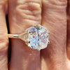 5.85 Ct Cushion Cut Moissanite Ring Gift for Her Anniversary Sparkle 18K Gold Plate 18K Gold Plated