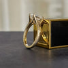 3.08 Ct Emerald Cut Moissanite Ring Gift for Her Wedding or Birthday 18K Gold Plate 18K Gold Plated