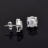 2 Ct Certified Treated White Moissanite Solitaire Studs Great Shine 18K Gold Plated