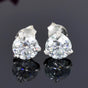 3 Ct Certified Treated Off-White Moissanite Solitaire Studs Great Shine 18K Gold Plated