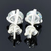 3 Ct Certified Treated Off-White Moissanite Solitaire Studs Great Shine 18K Gold Plated