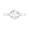 2.80 Ct Off White Moissanite Ring Luster Gift for Her Birthday 18K Gold Plated Verm 18K Gold Plated