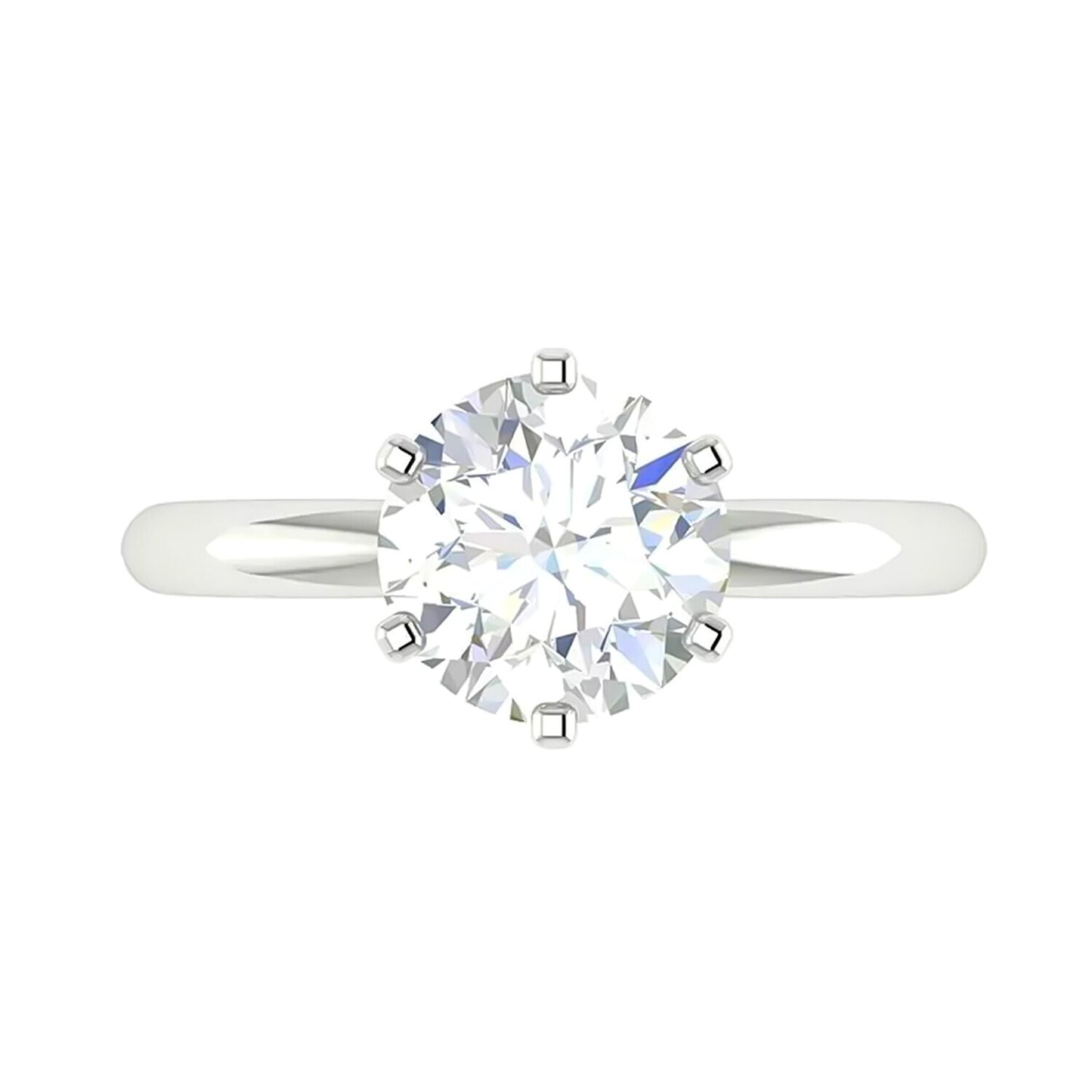 2.80 Ct Off White Moissanite Ring Luster Gift for Her Birthday 18K Gold Plated Verm 18K Gold Plated