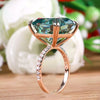 8.50 Ct Cushion Blue Moissanite Ring Gift for Women Birthday Sparkle 18K Gold Plate 18K Gold Plated