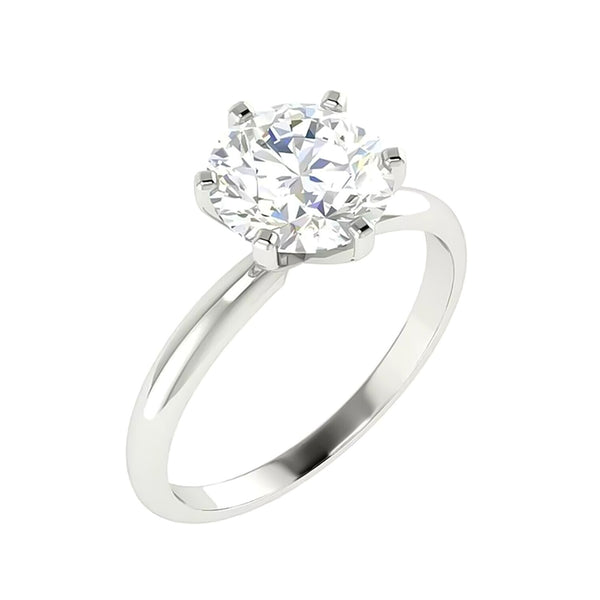 2.80 Ct Off White Moissanite Ring Luster Gift for Her Birthday 18K Gold Plated Verm 18K Gold Plated