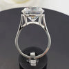 9.70 Ct Off White Moissanite Ring Sparkle Gift for Her Birthday 18K Gold Plated Ver 18K Gold Plated