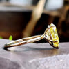 5.60 Ct Champagne Moissanite Solitaire Ring Statement Gift for Her 18K Gold Plated 18K Gold Plated