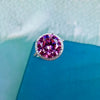 2.60 Ct Pink Moissanite Ring Designer Gift for Women Anniversary 18K Gold Plated Ve 18K Gold Plated