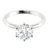 2.80 Ct Off White Moissanite Ring Luster Gift for Her Birthday 18K Gold Plated Verm 18K Gold Plated