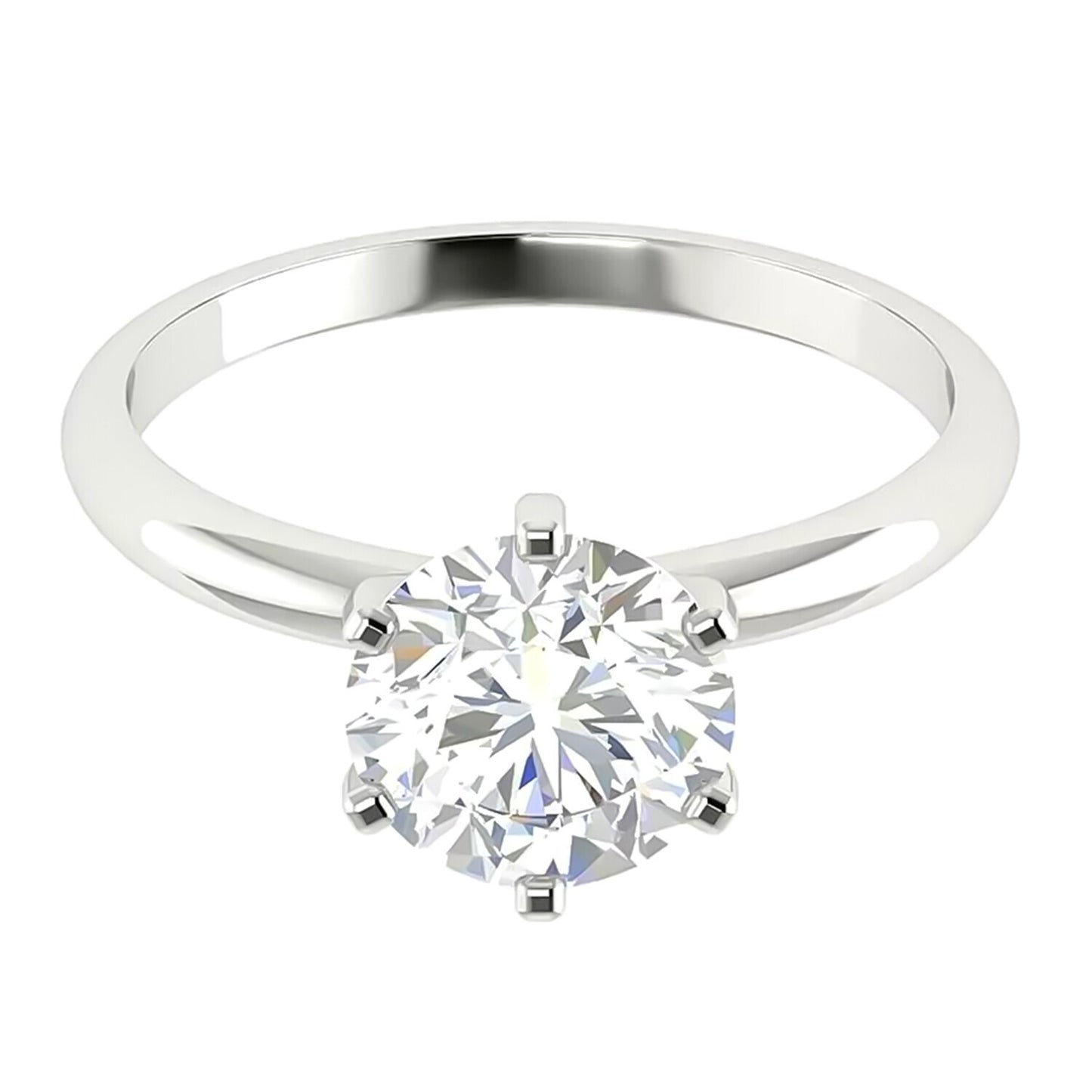 2.80 Ct Off White Moissanite Ring Luster Gift for Her Birthday 18K Gold Plated Verm 18K Gold Plated