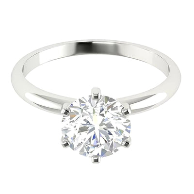 2.80 ct DEW Off White Moissanite Ring Luster Gift for Her Birthday – 18K Gold Vermeil