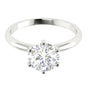 2.80 ct DEW Off White Moissanite Ring Luster Gift for Her Birthday 18K Gold Plated Verm 18K Gold Plated