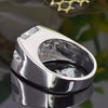 4.00 Ct Radiant Cut White Treated Moissanite Solitaire Ring in Cert 18K Gold Plated