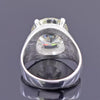 10.10 Ct Off White Treated Moissanite Solitaire Men's Ring in Cert 18K Gold Plated 18K Gold Plated