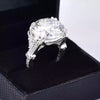 RARE 9.25 Ct Round Cut White Treated Moissanite Solitaire Ring in 18K Gold Plated V 18K Gold Plated