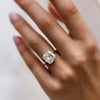 6.30 Ct Asscher Cut Off White Moissanite Solitaire Ring in – RARE 18K Gold Plated V 18K Gold Plated
