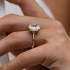 6.30 Ct Asscher Cut Off White Moissanite Solitaire Ring in – RARE 18K Gold Plated V 18K Gold Plated
