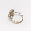 6.30 Ct Asscher Cut Off White Moissanite Solitaire Ring in – RARE 18K Gold Plated V 18K Gold Plated