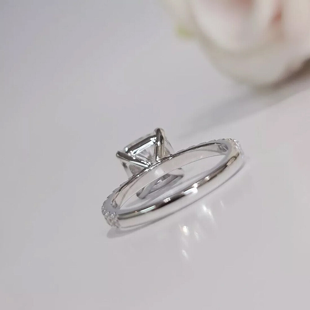 2.50 Ct Off White Treated Moissanite Ring in – Sparkle & Luster 18K Gold Plated Ver 18K Gold Plated