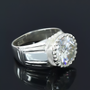 RARE 18.20 Ct Off White Treated Moissanite Solitaire Ring in – Gift 18K Gold Plated