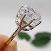 4.50 Ct Radiant Cut White Treated Moissanite Solitaire Ring in WOW 18K Gold Plated 18K Gold Plated