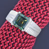 2.20 Ct Emerald Cut Blue Treated Moissanite Ring in – Certified Gem 18K Gold Plated
