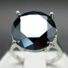 35.90 Ct Black Treated Moissanite Ring in White Gold Finish Cert 18K Gold Plated Ve 18K Gold Plated