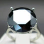 35.90 Ct Black Treated Moissanite Ring in White Gold Finish Cert 18K Gold Plated Ve 18K Gold Plated