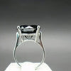 35.90 Ct Black Treated Moissanite Ring in White Gold Finish Cert 18K Gold Plated Ve 18K Gold Plated