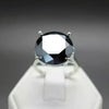 35.90 Ct Black Treated Moissanite Ring in White Gold Finish Cert 18K Gold Plated Ve 18K Gold Plated