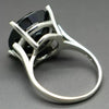 35.90 Ct Black Treated Moissanite Ring in White Gold Finish Cert 18K Gold Plated Ve 18K Gold Plated
