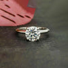 2.65 Ct Off White Treated Moissanite Solitaire Ring in – Amazing Gem 18K Gold Plate 18K Gold Plated