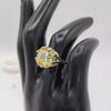 RARE 20 Ct Champagne Treated Moissanite Ring in Certified 18K Gold Plated